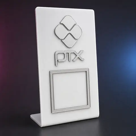 Placa Pix 6x9 cm em Acrílico 2 mm