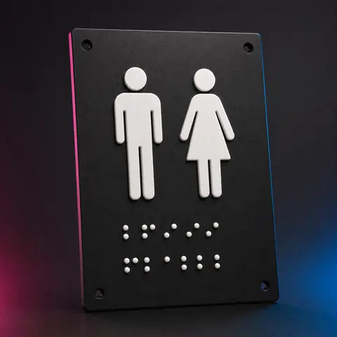 Placa com Braille Personalizada em PETG – Impressão 3D